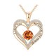 thumbnail image 1 of Piedra de Nacimiento de Enero, Collar de Oro Rosa de 18K, Regalo de Joyería de Cumpleaños para Mujer, Novia, Hija, Regalo de Cumpleaños para Esposa, Regalo Del Día de San Valentín, 1 of 5