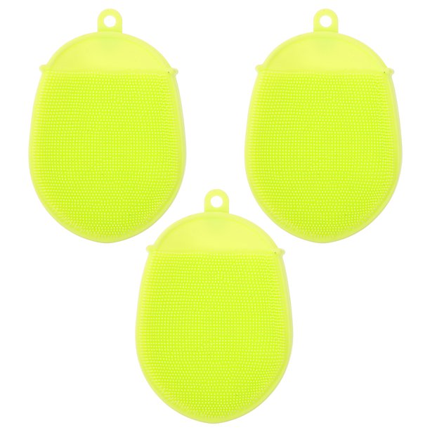 3 uds cepillos de baño de silicona masajeador de piel Herramientas de limpieza cepillos para frotar