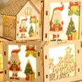 thumbnail image 4 of BINGLI DIY Christmas Village Sets, Wooden LED Light Up Houses for Kids and Adults, Mini House Crafts for Winter Xmas Party Decorations, 4 of 4