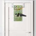 thumbnail image 2 of Nature Art Hanging Pocket Organizer, Pastel Spring Natural Leaves Hand Drawn Sketch Style Forest Plant Monochrome Design, Printed Polyester Storage Bag with Pockets, 9" x 16", Green, 2 of 2