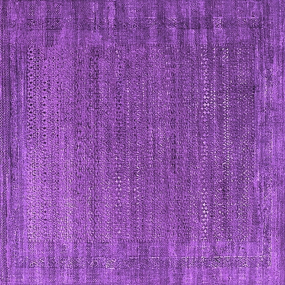 Ahgly Company Indoor Square Oriental Purple Industrial Area Rugs, 6' Square