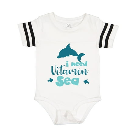 

Inktastic I Need Vitamin Sea Dolphin Fish Sea Vacation Gift Baby Boy or Baby Girl Bodysuit