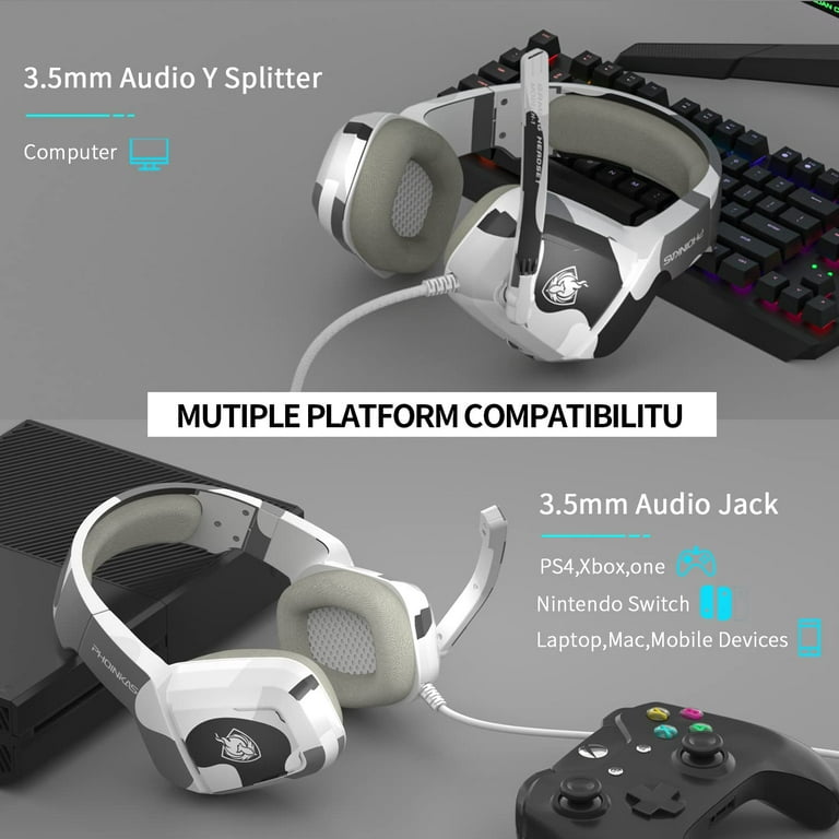 Gaming Headset for PS4 Xbox One PC Laptop Mac Nintendo Switch