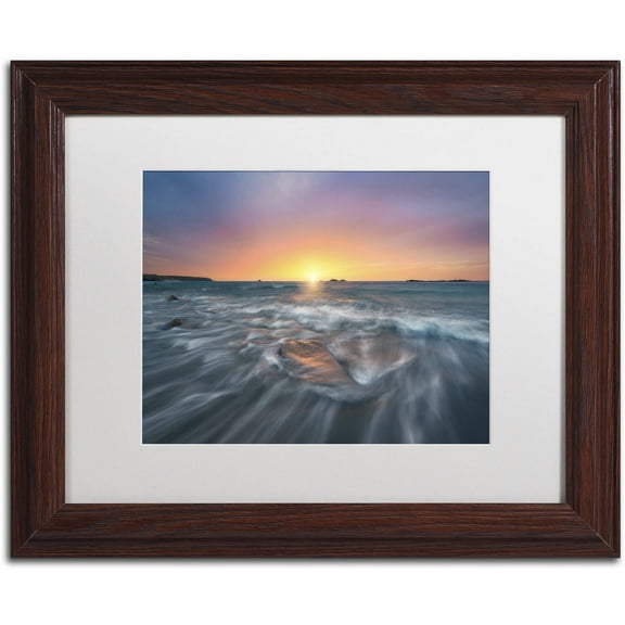 Trademark Fine Art 'Oceanic Poetry' Canvas Art by Mathieu Rivrin, White Matte, Wood Frame