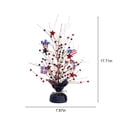 thumbnail image 3 of Danhjin Decorative Trees 4th Of July Artificial Tree Tabletop Decor, 18 Inch Red Blue White Berry & Star Patriotic Table Tree Decoration with Burlaps, for Independence Day Home, 3 of 8