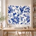 thumbnail image 4 of Blue Peony Garden Chinoiserie Pattern, Peaceful Watercolor Style for Botanical Art Lovers, Classic Wall Art, Housewarming Gift, Tapestry Wall Hanging for Bedroom and Living Room, 4 of 6