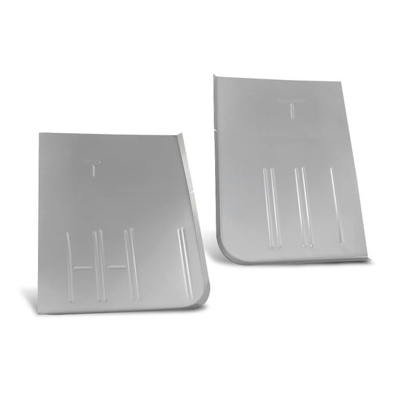 Galvanised Front Floor Mat Fit for Ford F100 F150 F250 F350 1967-1979 / Bronco 1978-1979 1st Row Truck Accessories Cargo Liners All Weather Protection 2PCS Sliver Alfombras para Carro