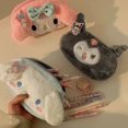 thumbnail image 3 of Estuche de lápices Kawaii Sanrio Anime Kuromi Cinnamoroll, bolsa de felpa, juguetes, maquillaje, estuche de lápices grande, suministros de papelería, regalo para niños, 3 of 4