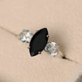 thumbnail image 2 of Ahansh Jewels Marquise Cut Black Onyx Wedding Ring for Women's 925 Sterling Silver, 2 of 3