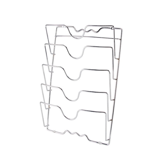 Estante De Tapa De Olla Para Colgar En La Pared De Cocina, Estante De Almacenamiento De Tapa De Olla De Cinco Capas, Estante Multifuncional De Metal Noticed HA018483-00