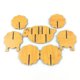 thumbnail image 1 of Juego de 7 posavasos de madera con diseño bonito, 1 of 3