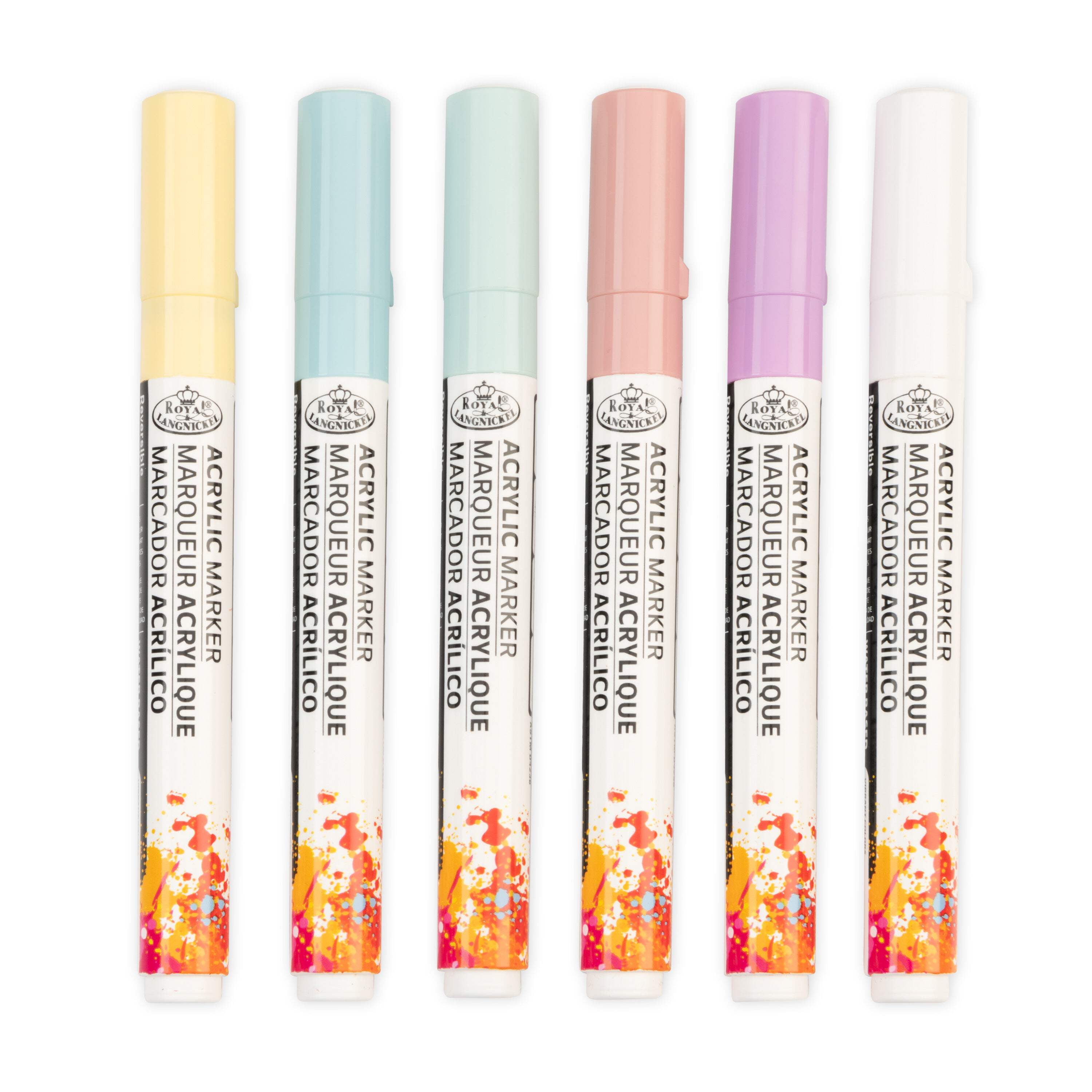 Royal & Langnickel Bunte Marker Nach Zahlen Set – 6 Marker + 6 Vorlagen | Mit Reißverschluss-Mappe, Für Unterwegs