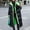 Green, variant on Tejiojio Coats Clearance Women's Winter Fashion Glossy Long Over-The-Knee Hooded Thick Padded Jacket Coat