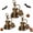 3pcs, variant on Vintage Patchwork Ghost Keychain with Pumpkin Bucket & Tombstone Charms, Halloween Spirit Boo Crew Spooky Metal Key Ring Accessory for Holiday Gift & Daily Bag Decor