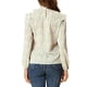 thumbnail image 3 of Blusa floral con cuello de lazo lateral para mujer INSPIRE CHIC de manga larga color púrpura M, 3 of 7