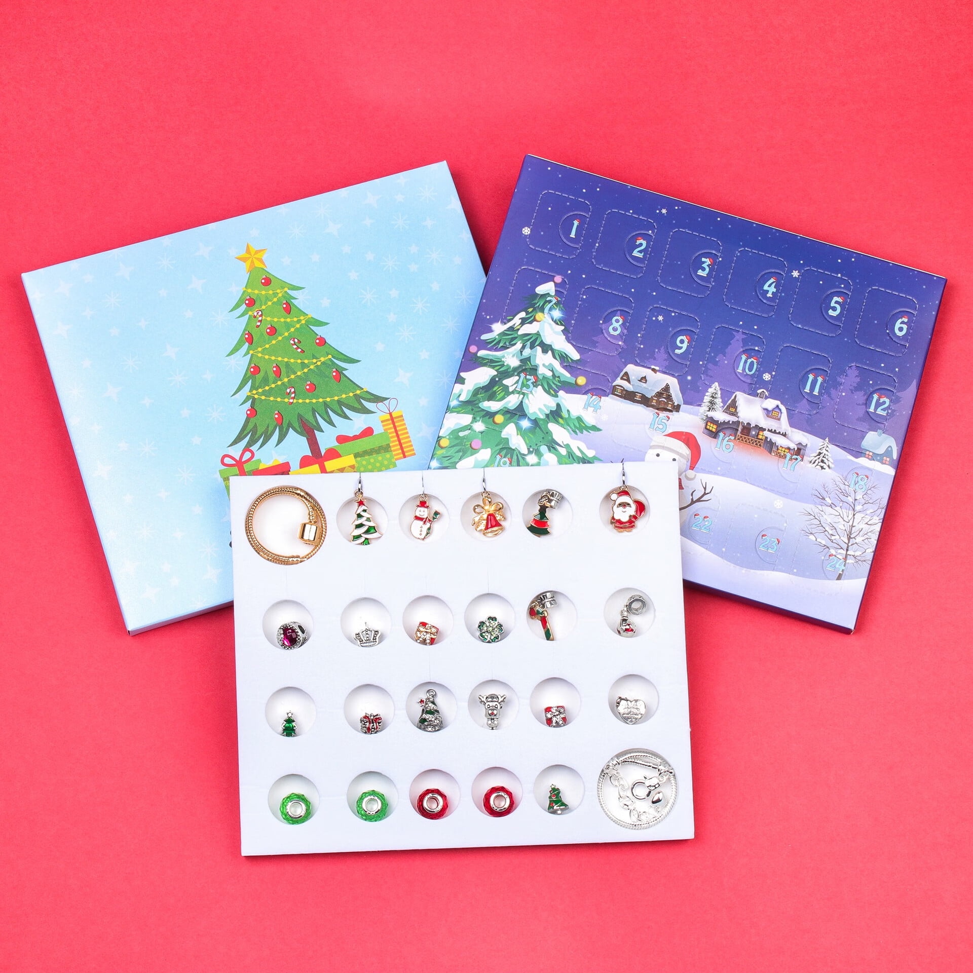 Sonernt Christmas Advent Calendar 2023 for Girls Charm Bracelets Making Kit for Kids Christmas Countdown Calendars