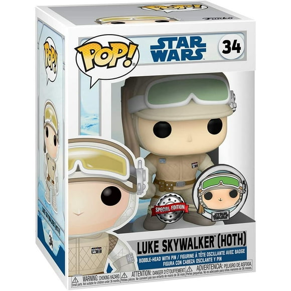 Pop Star Wars Figurine Articulée Exclusive de 3,75 Pouces - Luke Skywalker Hoth No 34