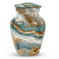 SUBSH Marble Design Metal Urn - Mini Urns for Human Ashes - Cremation Urn - Urn for Ashes - Urns for Human Ashes Adult Man - Little Urns for Human Ashes (Size3inch, 1pcs)