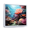 thumbnail image 2 of Designart "Explorations of Multicolor Coral Reef II" Animals Framed Wall Art - Pink Coral Living Room Framed Canvas Art, 2 of 6