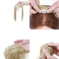 thumbnail image 5 of MY-LADY Synthetic Hair Topper with 3D Air Bangs Clip in Top Extensions Closure Hair Piece for Women ash blonde&bleach blonde, 5 of 8
