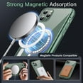 thumbnail image 3 of JETech Magnetic Case for iPhone 11 Pro Max 6.5-Inch Compatible with MagSafe Wireless Charging, Shockproof Phone Bumper Cover, Anti-Scratch Clear Back (Midnight Green), 3 of 7