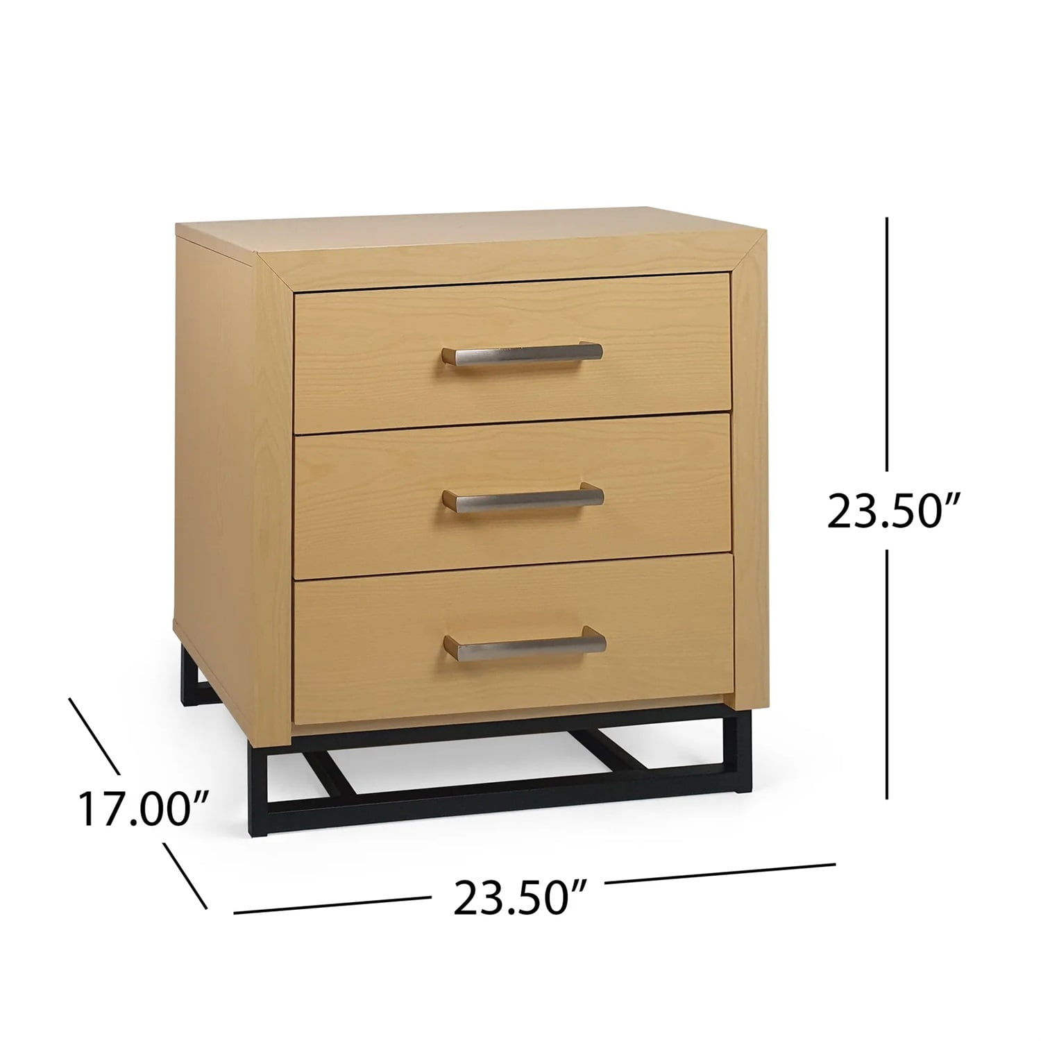 Kadyn 3 Drawer Nightstand, Nightstand Side Table with Drawers, Drawer Nightstand for Bedroom, Natural Kadyn 3 Drawer Nightstand, Nightstand Side Table with Drawers, Drawer Nightstand for Bedroom, Natural