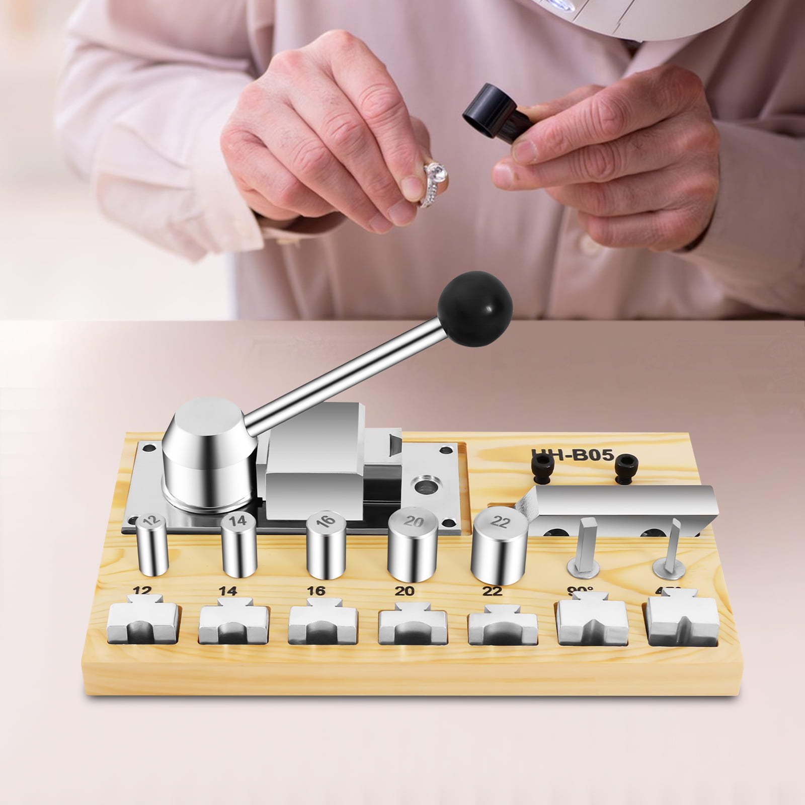 Peakora Ring Bending Tool Ring Bender Multi-functional Ring Bending Kit Earring Ring Bending Machine Metal Ring Earring Jewelry Crafts Making Processing Ring Bending Tool Set