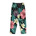 thumbnail image 5 of Balery Green Tropical Leaves print Women's Pajama Pants,Ultra Lightweight Pjs,Lounge Pant-XX-Large, 5 of 9