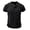 Black, variant on Mens Henley T-shirts Cotton Short Sleeve Shirts Solid Color Casual Slim Fit Summer Tops for Everyday Wear