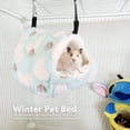 thumbnail image 6 of Nieyigj Winter Warm Soft Pet House Cage Bed for Hammock Squirrel Totoro Rabbit, Blue 14x12cm (5.5x4.7 inches), 6 of 9