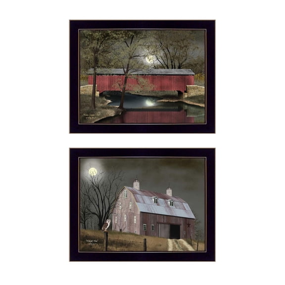 TrendyDecor4U Midnight Moon By Billy Jacobs Printed Wall Art V272-712