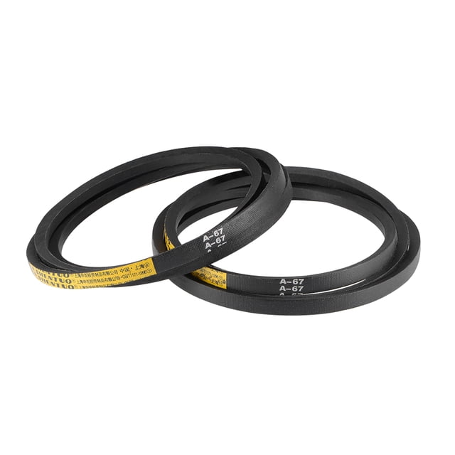 Unique Bargains A67 V-Belts 67' Mid-Perimeter, A-Section Rubber Drive Belt 2pcs