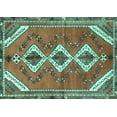 thumbnail image 1 of Ahgly Company Indoor Rectangle Persian Turquoise Blue Traditional Area Rugs, 5' x 7', 1 of 4