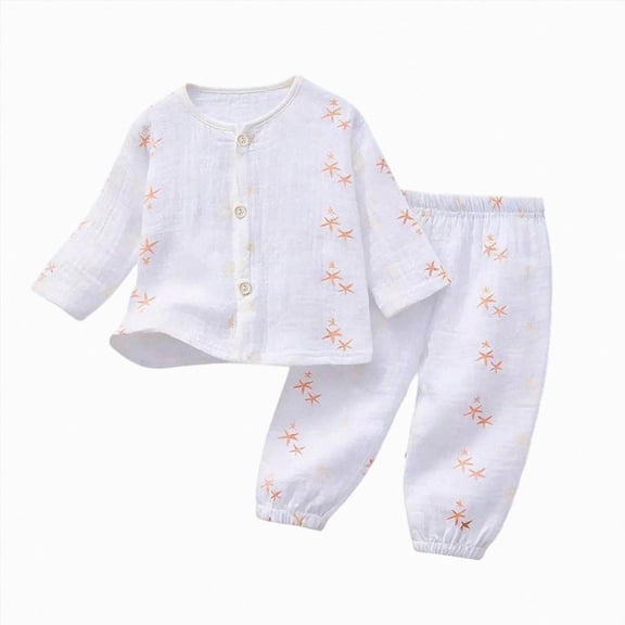 Organic Cotton Baby Long Sleeve Pajama Sets, Toddler Boy Girl 2 Piece Sleepwear,machine‑washable 6-12 Months 12-24 Months 2t 3t 4t 5t 6t 7t 8t 9t Children 4-5 Years