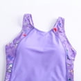 thumbnail image 5 of lnmuld Girls One Piece Swimsuit Sun Rash Guard Seashell Print Kids Toddlers Color:Purple,Size:8-9 Years, 5 of 7