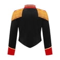 thumbnail image 2 of YiZYiF Kids Girls Circus Ringmaster Jacket Velvet Tassels Drummer Uniform Team Marching Band Costume Black-A 14, 2 of 5