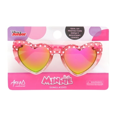 Minnie Mouse Girl's Pink Heart Sunglasses