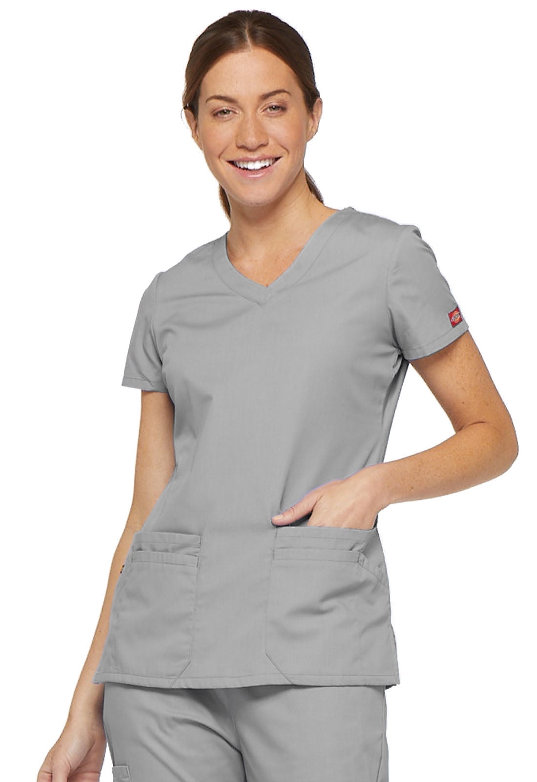 Dickies Scrubs EDS SIGNATURE Women's Medical Contemporary Fit V-Neck Top 85906 