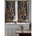 thumbnail image 4 of Forest Deer Curtains 54 Inch Length, Sheer Curtains for Bedroom Living Room Window Farmhouse Vintage River Elk Rod Pocket Voile Drapes Kitchen Curtains Small Half Window 42"x54" 2 Panels, 4 of 6