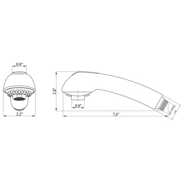 Dura Faucet RV Kitchen Faucet - DF-PK600S-WT