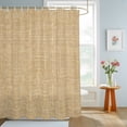 thumbnail image 4 of Shower Curtains for Bathroom, Khaki Waterproof Fabric Shower Curtain, Farmhouse Vintage Khaki Solid Color Modern Decorative Bathroom Curtain for Bathtub, 72"x84", No Hooks Included, 4 of 9