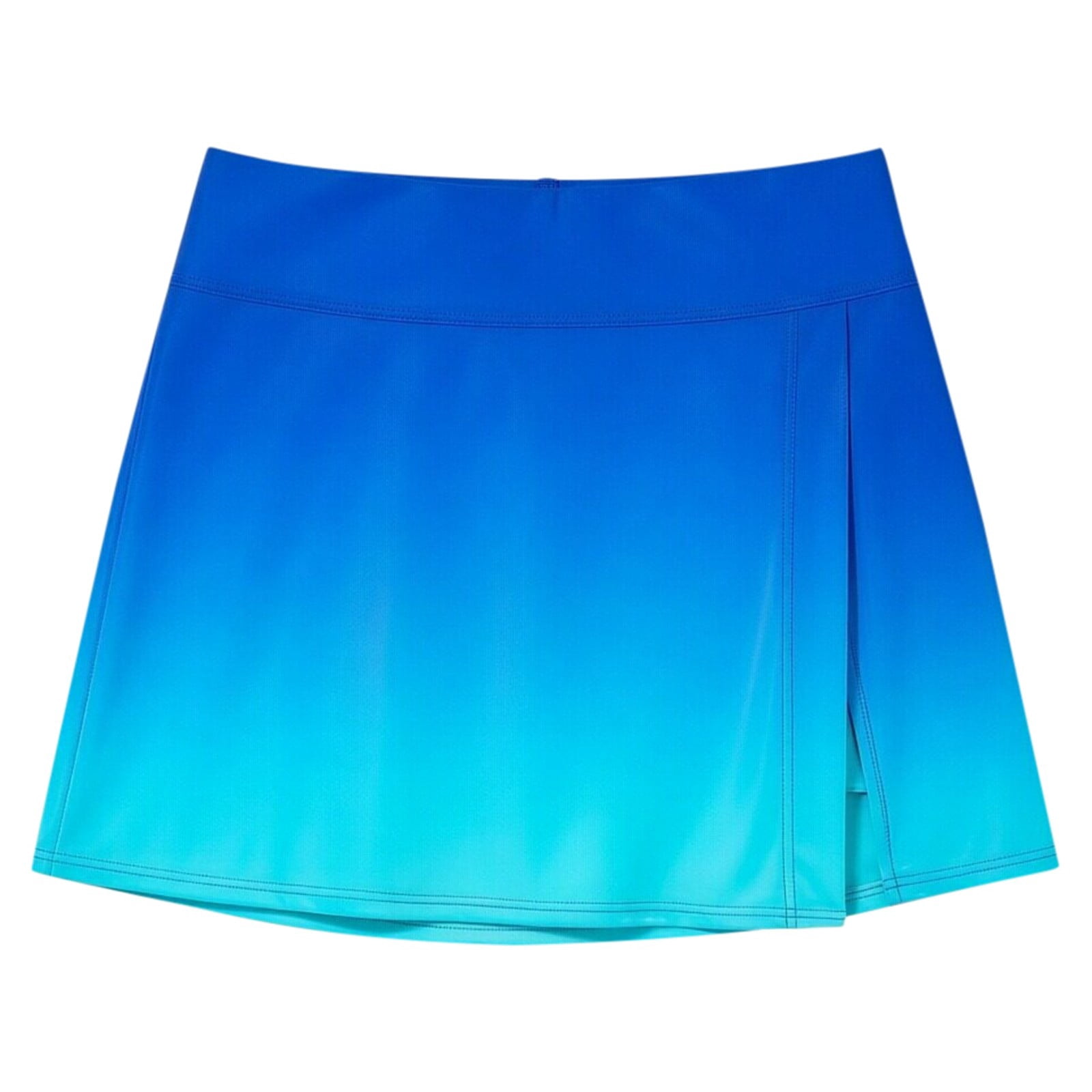 EliteGoogv Women Floral Print High Waisted Swim Skirt With Built In Bottom Quick Dry Bathing Suit Bottom For Beach Pool Summer Water Activities,Blue,XL