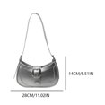 thumbnail image 2 of Bolso Mano Crescent Bag Mujer PU Cuero Hebilla para Desplazamientos Viajes Fiesta, 2 of 9