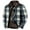 Light Blue, variant on Casual Mens Jacket Plaid Ethnic Style Vintage Print Turndown Collar Zipper Long Sleeve Fall And Winter Coats 2025