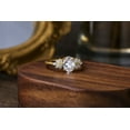thumbnail image 5 of Fashion Engagement Ring 10K Yellow Gold Oval Moissanite Rings for Women, 5 of 5