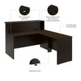 thumbnail image 5 of Arrive 60W x 72D L Shaped Reception Desk in Mocha Cherry - Engineered Wood, 5 of 10