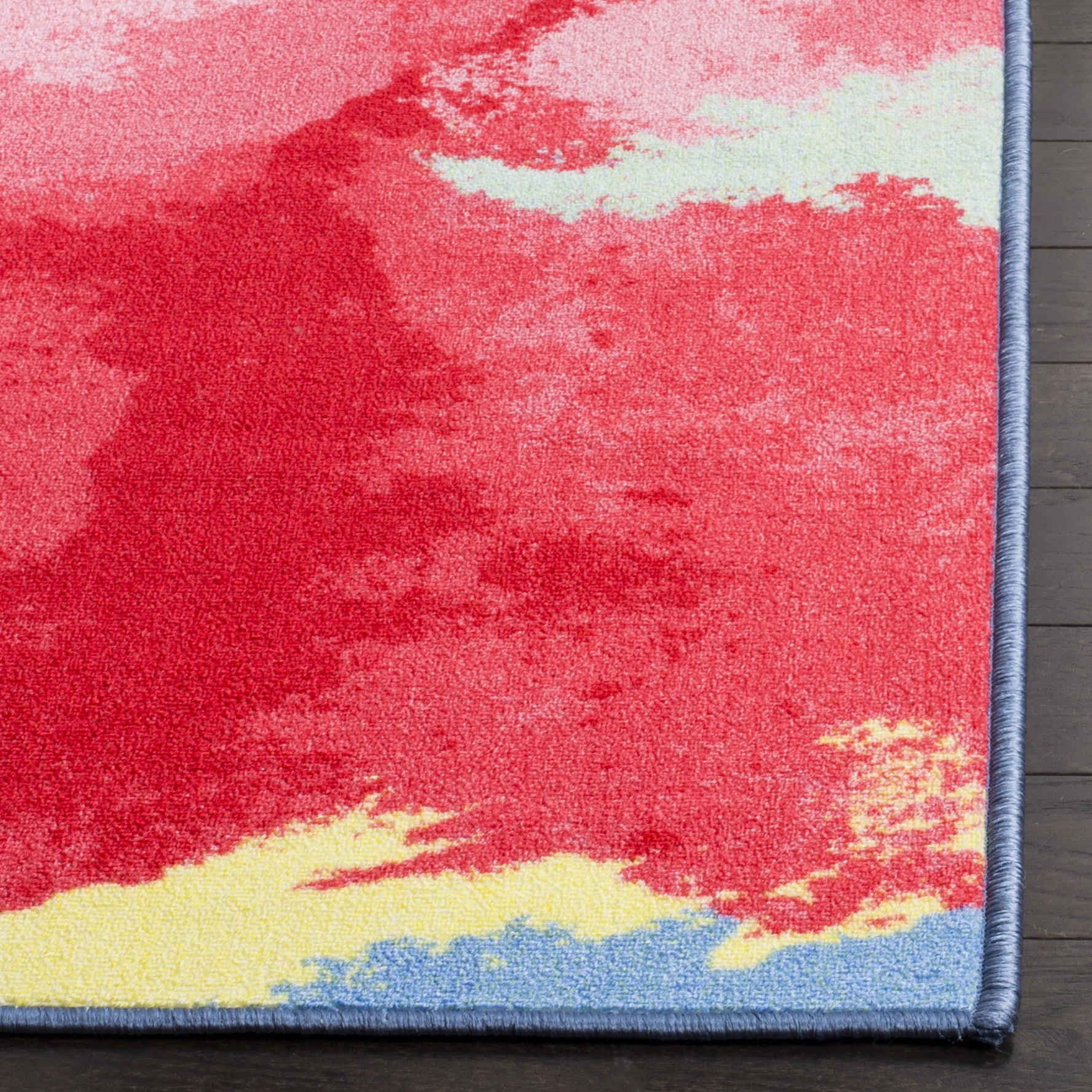 SAFAVIEH Paint Brush Abraham Colorful Area Rug, Fuchsia/Yellow, 3' x 5'
