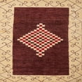 thumbnail image 1 of Ahgly Company Indoor Square Abstract Saffron Red Abstract Area Rugs, 3' Square, 1 of 6