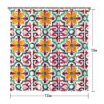 thumbnail image 5 of Yellow Ethnic Floral Pattern Shower Curtain 72"x72" ,Bathroom Decorative Shower Curtains Set with 12 Hooks,Modern Waterproof Washable Shower Curtain, 5 of 6
