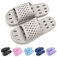 thumbnail image 6 of Shower Slippers Slides for Women Men Holes Quick Drying Bath Bathroom Pool Gym College Dorm Anti Skid Slip-On, 6 of 7